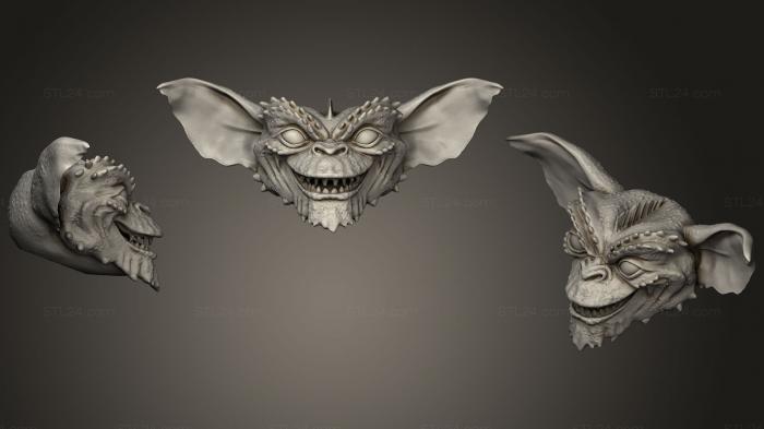 Mask (Gremlin stripe, MS_0318) 3D models for cnc